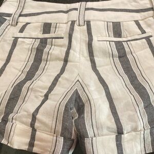 Express Editor Blue & White Stripped Shorts Size 2
